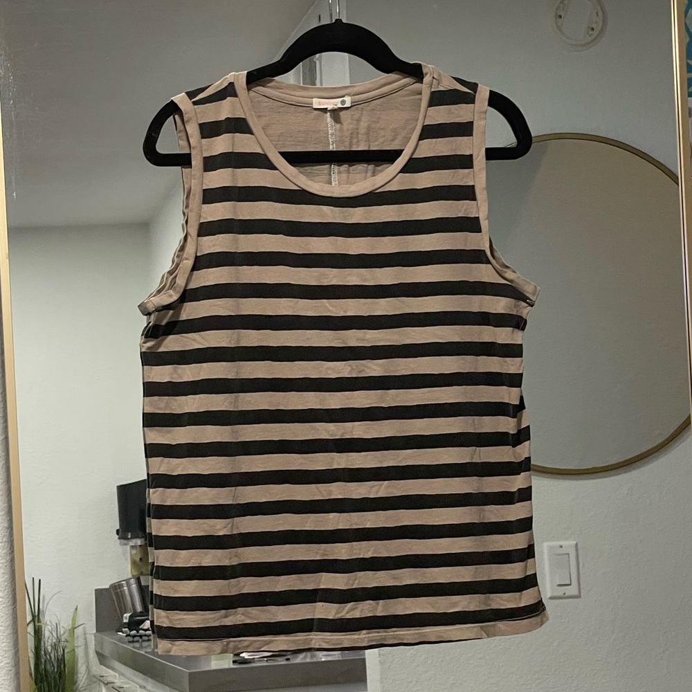 Sundry black/tan tank top , size 3